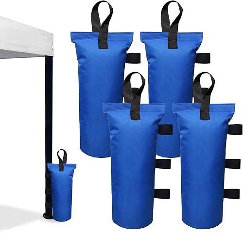 Juego de 4 pesos para toldo, bolsas de peso resistentes (120 libras) para toldo desplegable Ez al aire libre, toldos instantáneos, juego de 4, azul