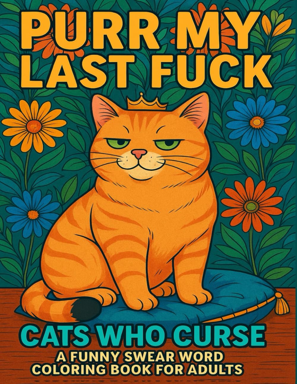 Purr My Last Fuck: Cats Who Curse: A Funny Swear Word Coloring Book For Adults: Cursing Cat Coloring Book for Adults