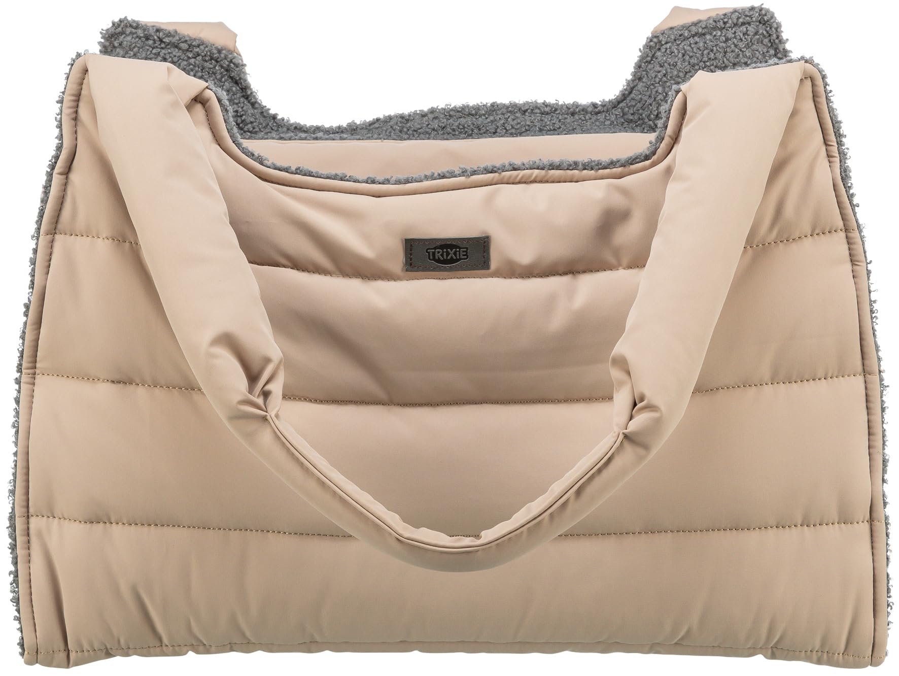 TRIXIE transport bag Gina for dogs in beige/grey – practical carrier bag for transporting your pet – modern & timeless design – 28849