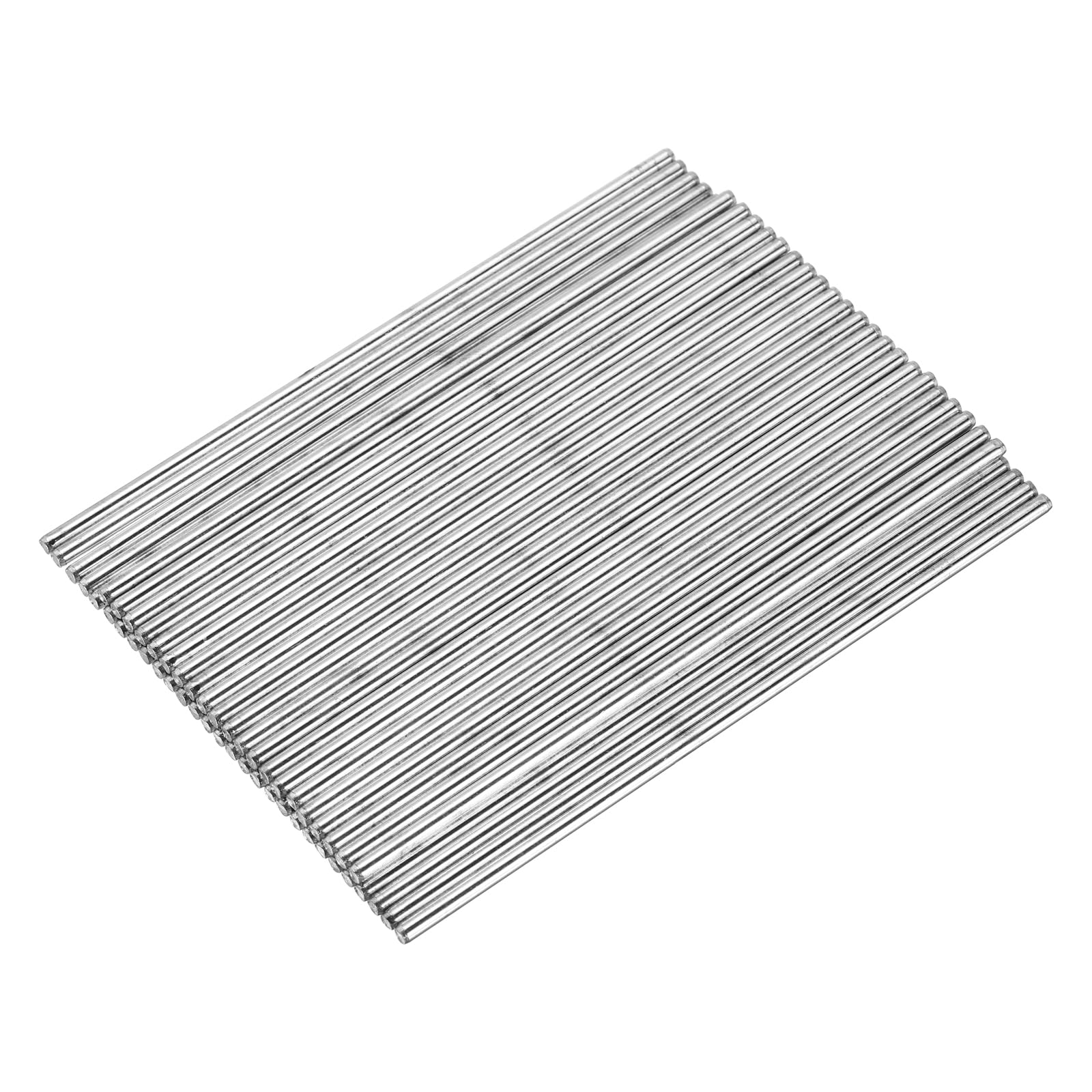 sourcing map 50pcs 2.5x100mm Toys Shaft Round Rod Axles Drive Shaft Silver