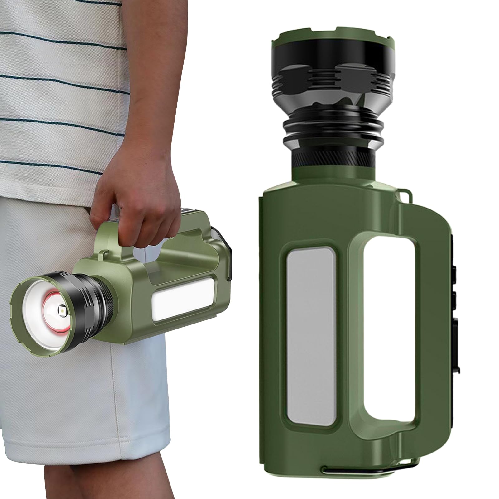 Intense Torce Torcia da Campeggio Ricaricabile | Lanterna A Batteria Durevole Con Luce Per Pesca Casa Escursionismo E Mancanza Di Energia Notte