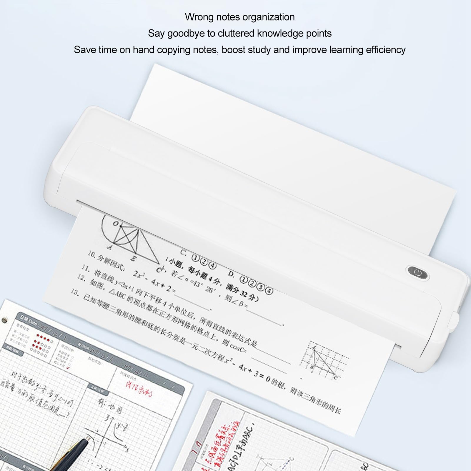 Denash Portable Thermal Printer, Clear Printing Portable Printer with APP for Home