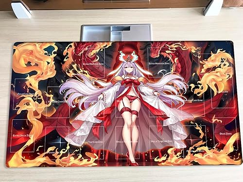 Playmat TCG CCG OCG - Tapete de juego de cartas coleccionables con zonas + bolsa gratis (ZD039-640-A)