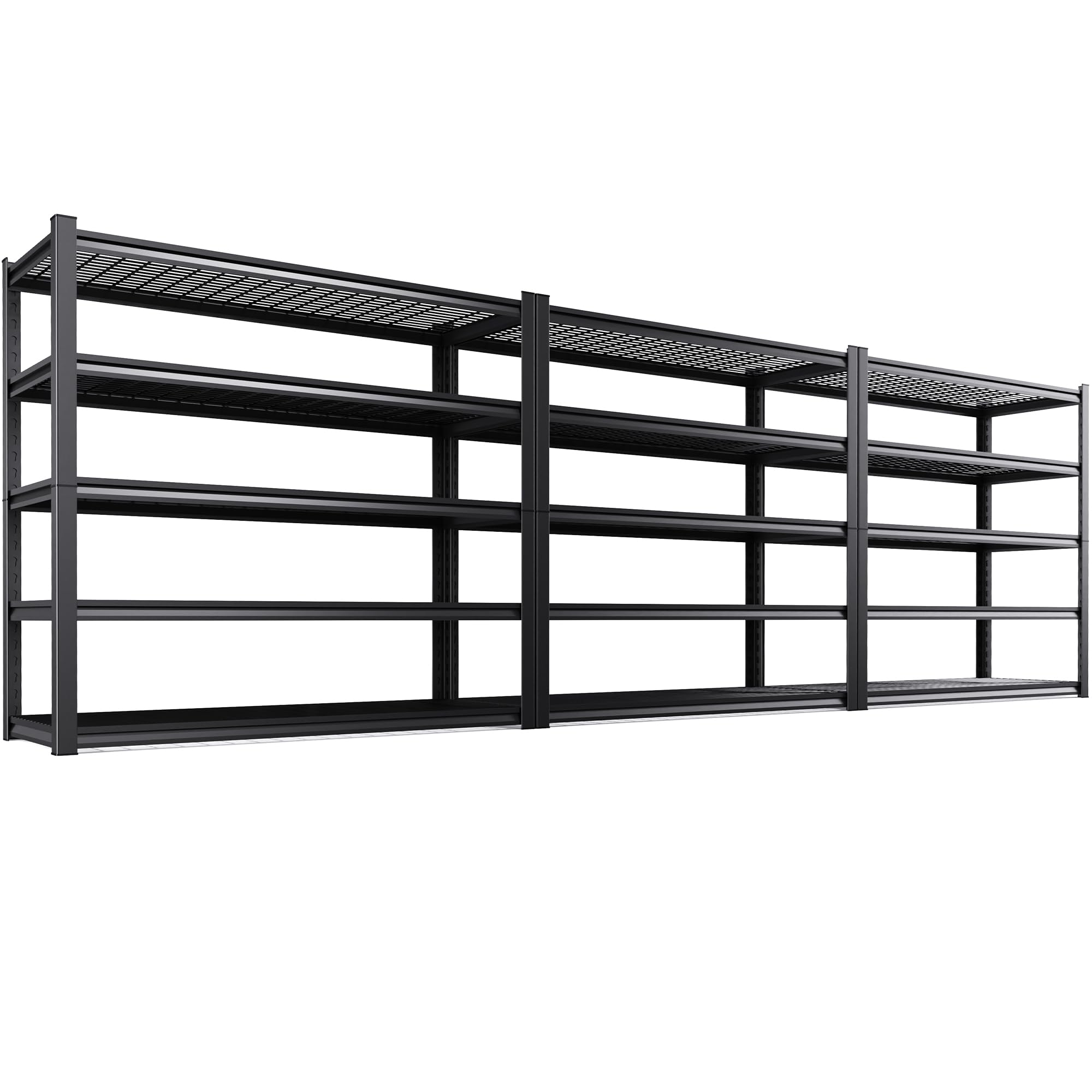 Set of 3 Garage Shelving-3500 lbs 5 Tier Storage Shelves,Adjustable Heavy Duty Metal Shelving Unit and Storage Large Wire Rack,Utility Steel Shelf for Warehouse Industrial Pantry Basement -72"x59"x20"