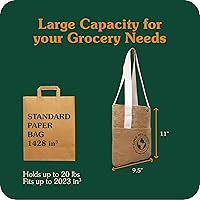 Vista 6 de Reusable Grocery Bag – Large Sustainable Washable Paper Tote with Reinforced Seams. Foldable and Durable.