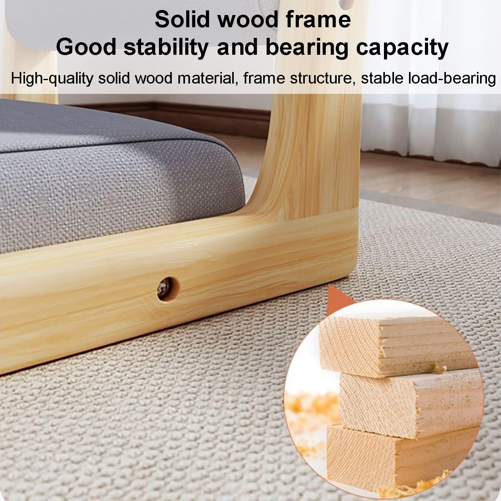 Tatami - Silla de meditación, plegable, estilo japonés, respaldo portátil sin patas para leer, muebles decorativos para relajarse