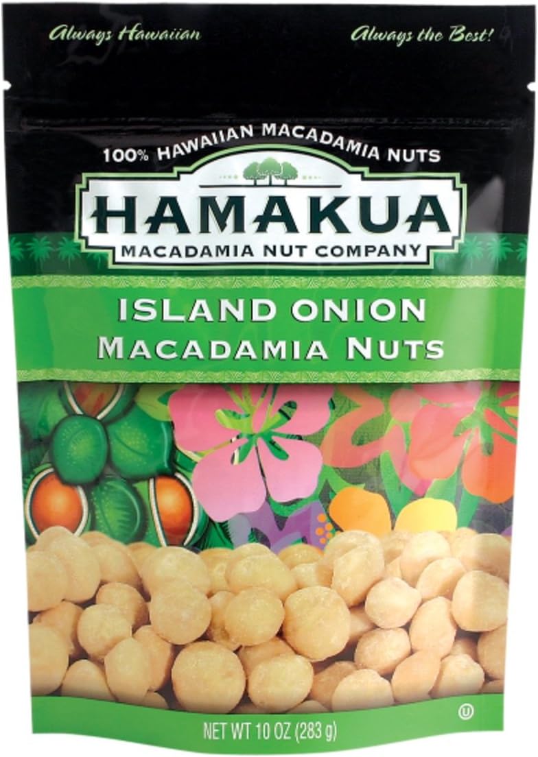 Hamakua Macadamia Nuts Island Onion 10 Ounce Bag