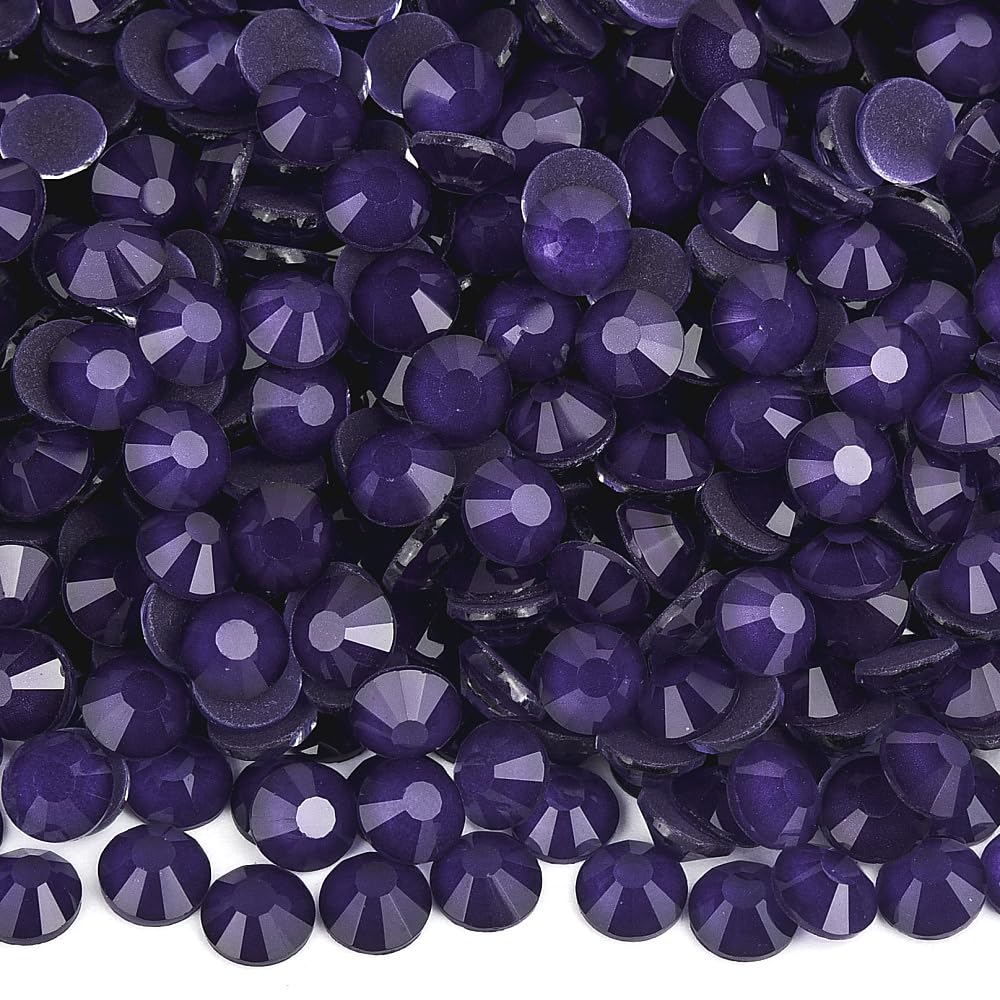 Blinginbox Flatback Rhinestones Round Gems, 1440pcs Luminous Series Glass Stones Neon Gems Non Hotfix Crystal Rhinestones for Nail Charms Crafts