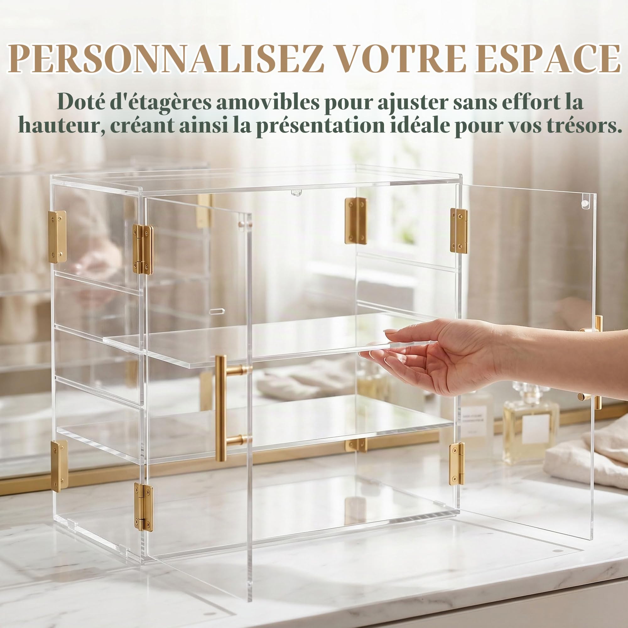 Vitrine de boulangerie à 3 niveaux améliorée avec porte magnétique