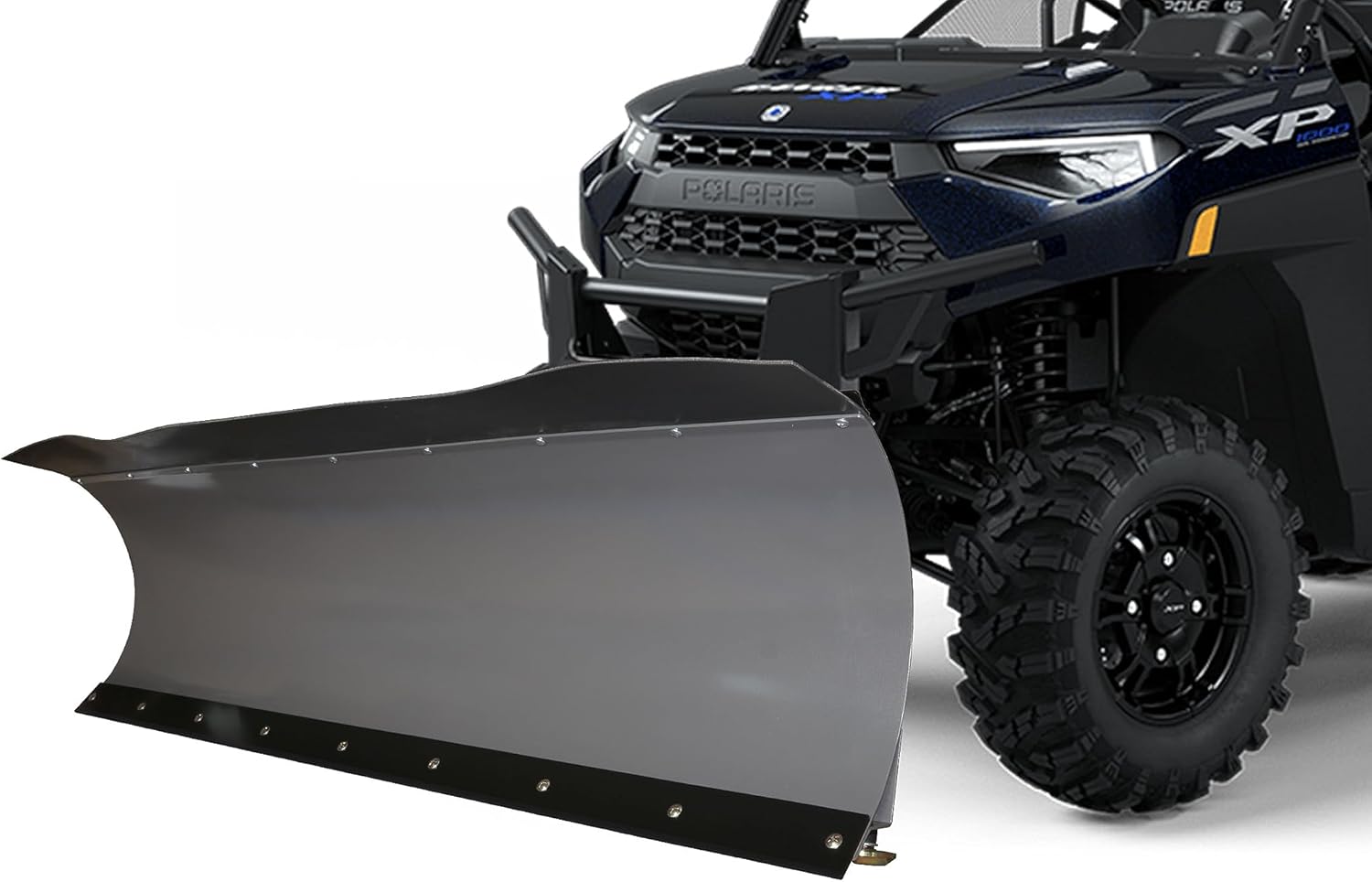 KFI UTV 66" Snow Plow Kit, Steel Blade, Compatible with Polaris Ranger 1000 Glacier Mount System (106345)