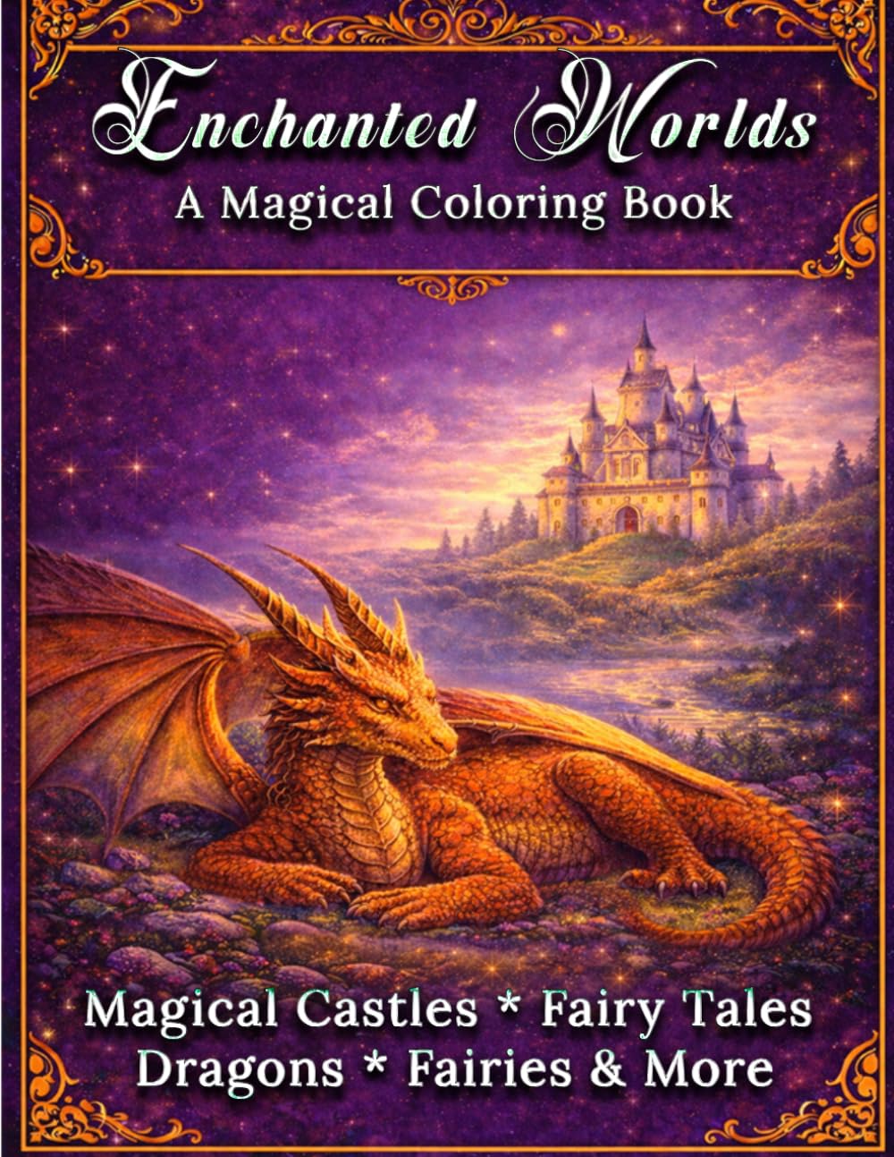 Enchanted Worlds: A Magical Coloring Book: Magical castles, fairy tales, dragons, fairies and more