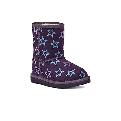 UGG Kids Classic II Iridescent Stars (Toddler/Little Kid) Girls Shoes Nightshade/Purple Iridescent