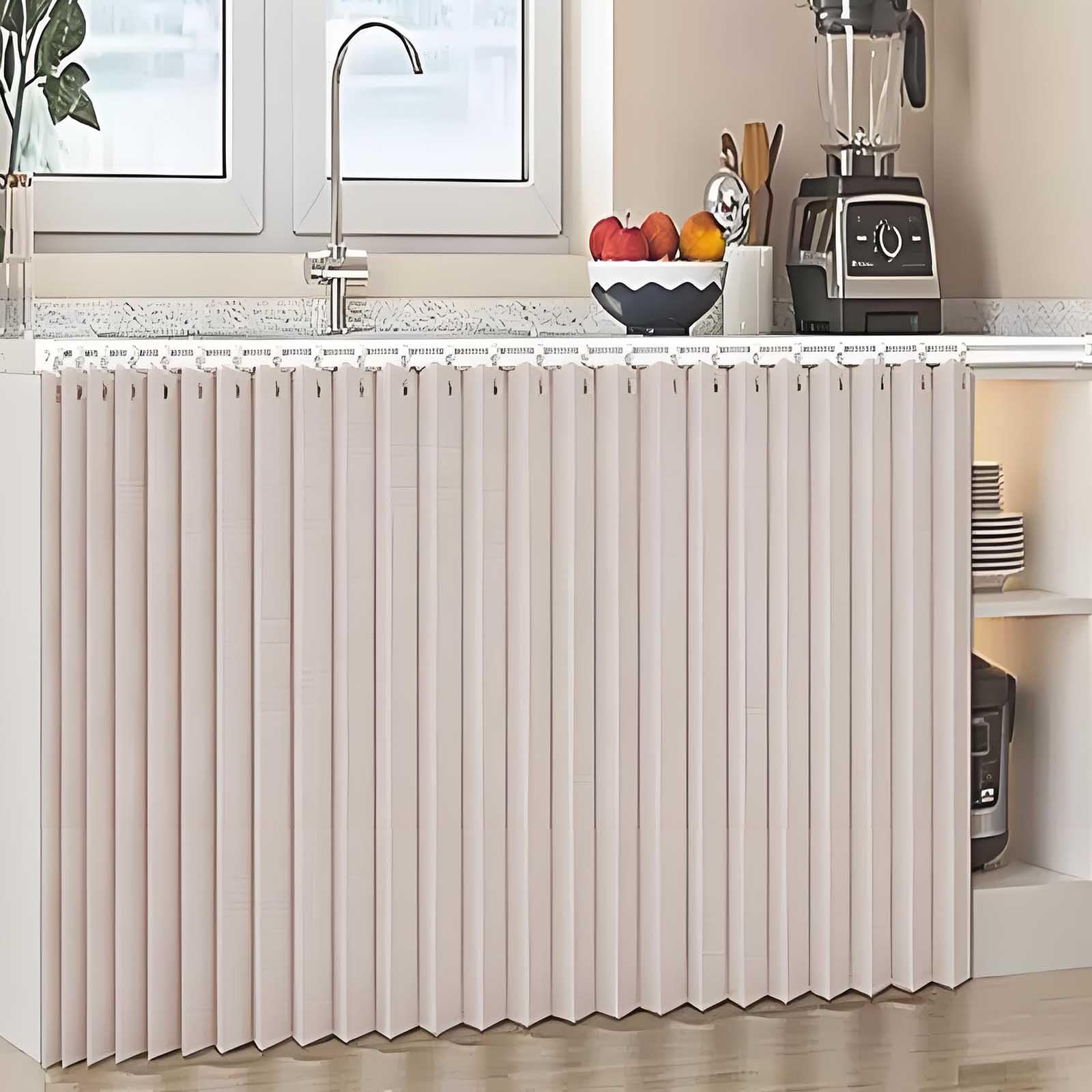 Rozwiązanie do przechowywania pod zlewem – składany organizer na kredki do szafki kuchennej, kompaktowy rozmiar (nr 8 szer. 90 x wys. 70 cm) – oszczędność miejsca, inteligentna konstrukcja dla życia