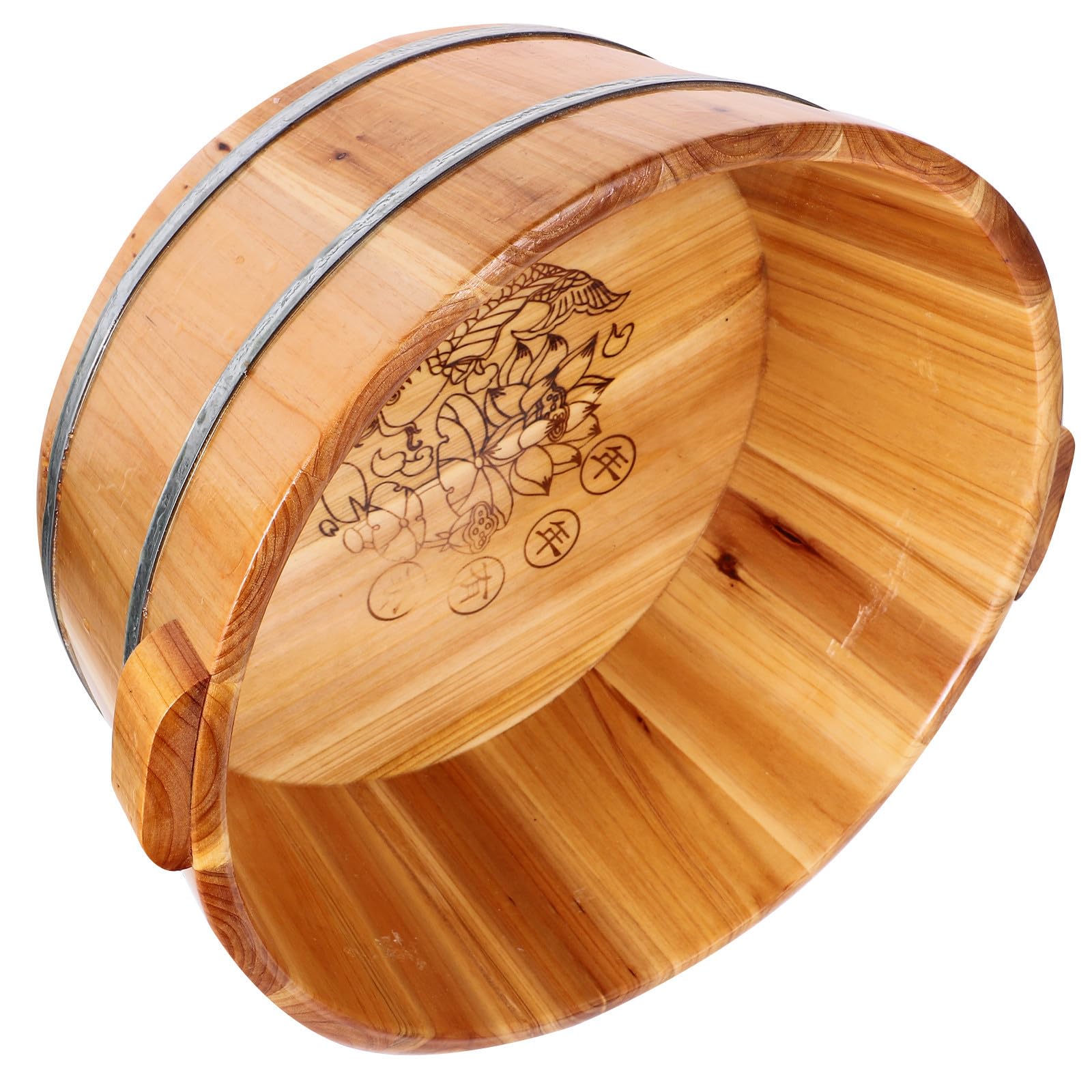 Toddmomy Barreño para Pedicura y Lavado de Pies, Cubo de Madera Ligero para Uso en Casa, Lavabo Multifuncional para Cuidado Personal y Relajación en Espacios Reducidos