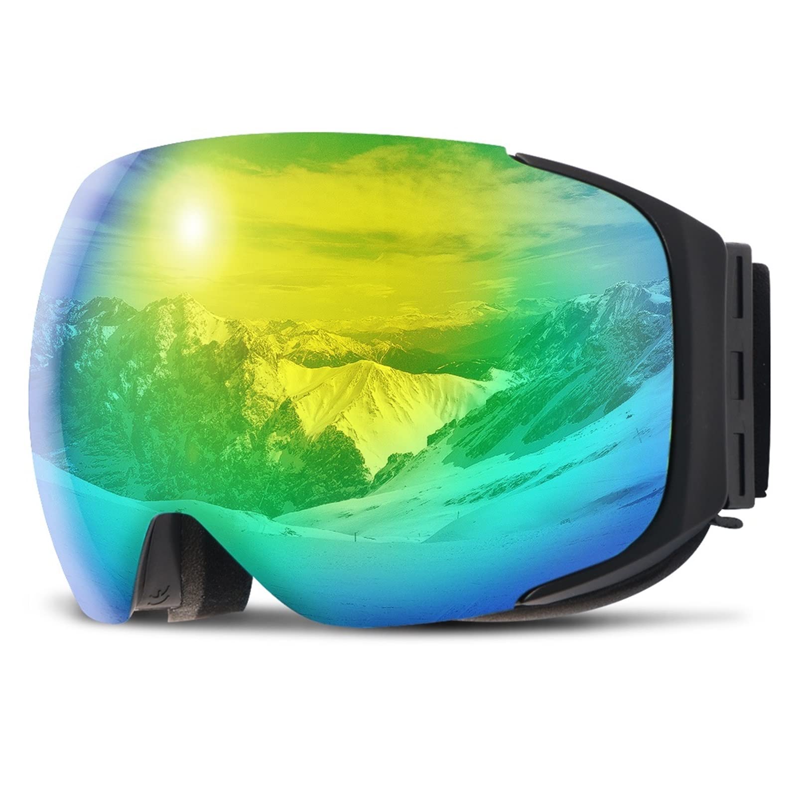 Okulary narciarskie magnetyczne gogle narciarskie z szybką wymianą soczewki i etui ochrona przeciwmgielne gogle snowboardowe