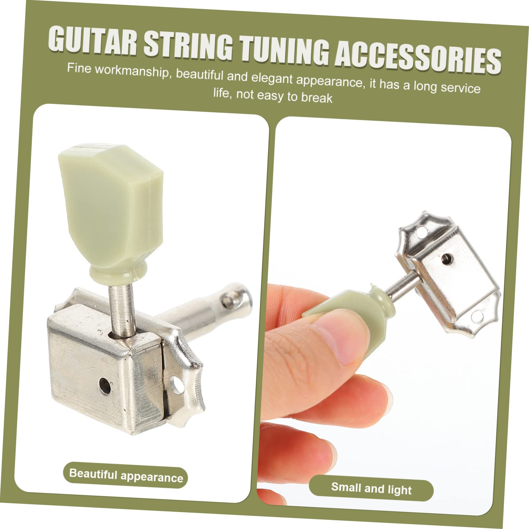 ibasenice 18pezzi Chiavi Di Accordatura Per Chitarra Folk Meccaniche Per Chitarre Elettriche e Acustiche Facili Da Installare e Resistenti Design Elegante Acciaio Ricambi Per Musicisti
