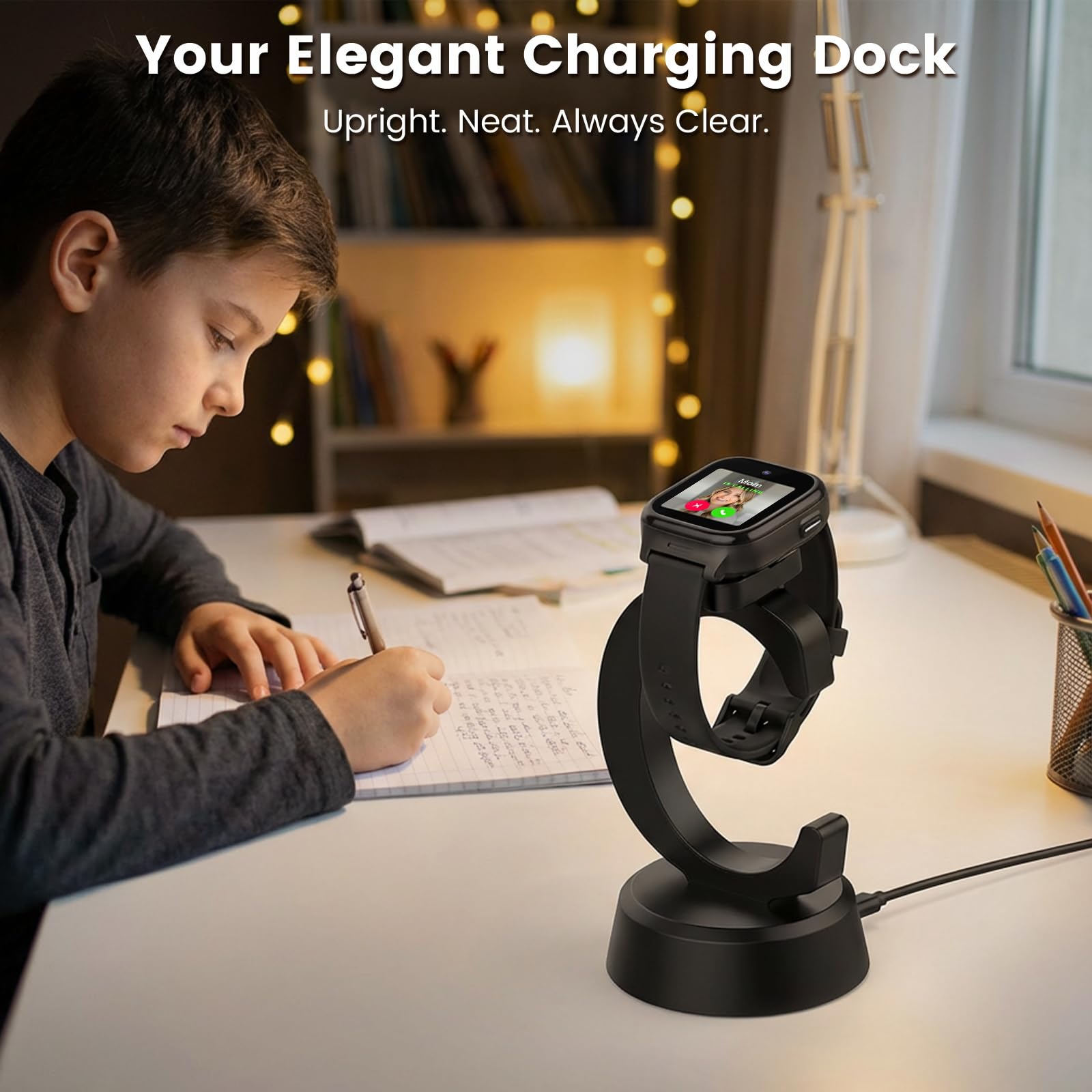 Chargeur compatible avec la montre Cosmo Jr Track 5 4 3, station d'accueil de charge antidérapante avec câble USB de 1 m, accessoires de montre intelligente pour enfants