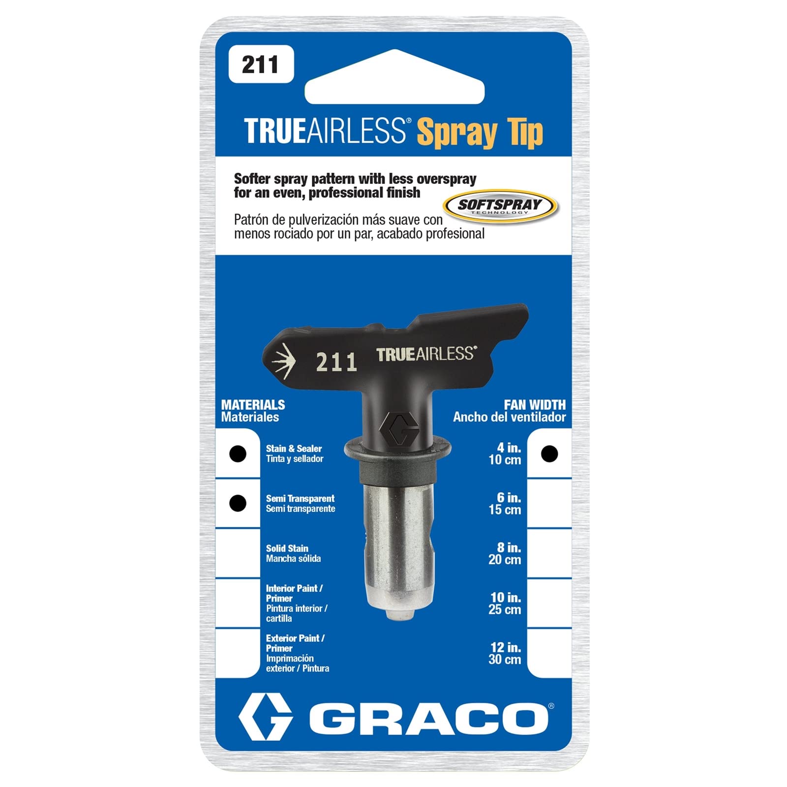 Graco TRA211 Boquilla de pulverización TrueAirless 211 - para Magnum A20, A30, A45, A60, A80, A100, ProS19, ProS21