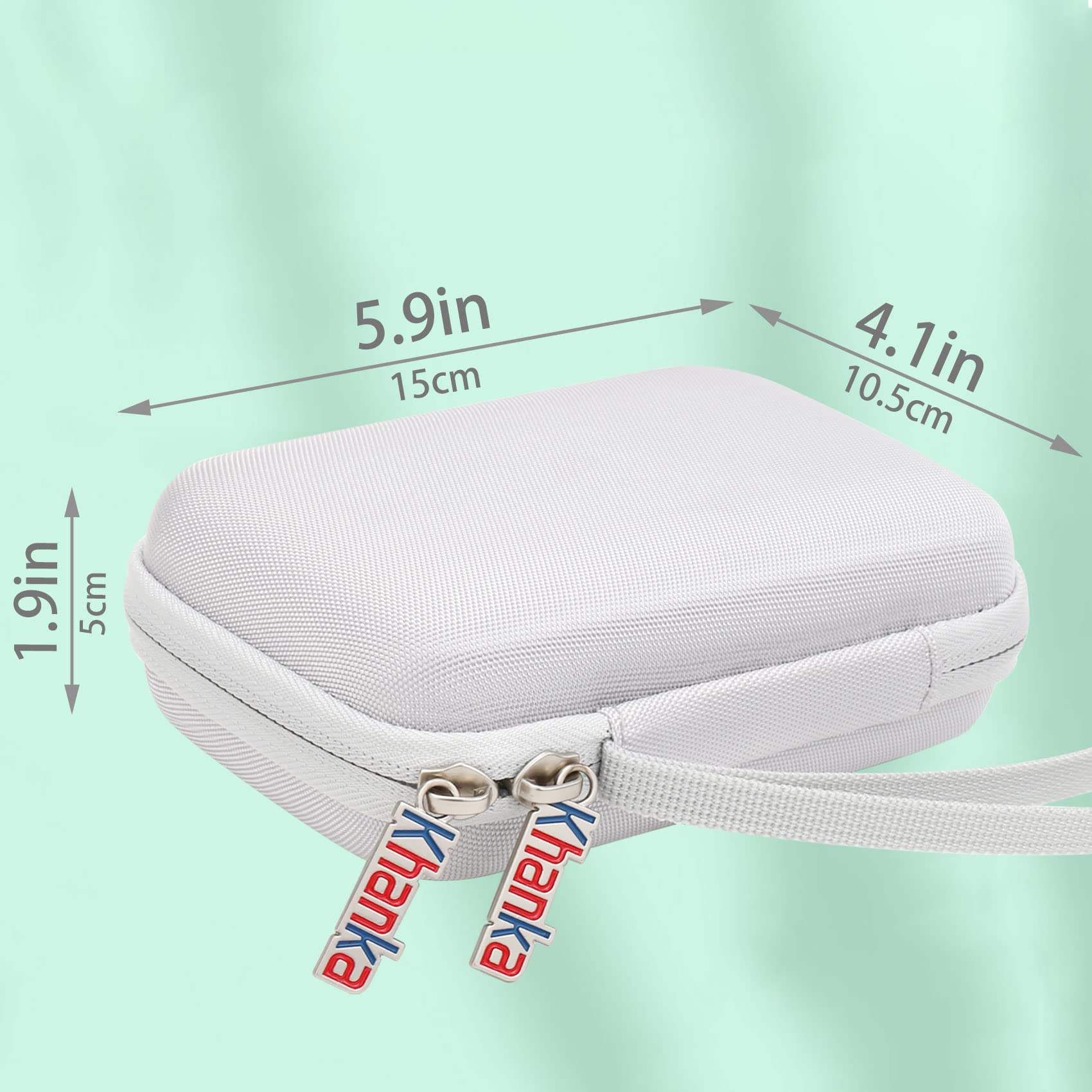Khanka Twarde etui kompatybilne z drukarką fotograficzną Liene 2 x 3, smartfonem, mini drukarką (biały, tylko torba)