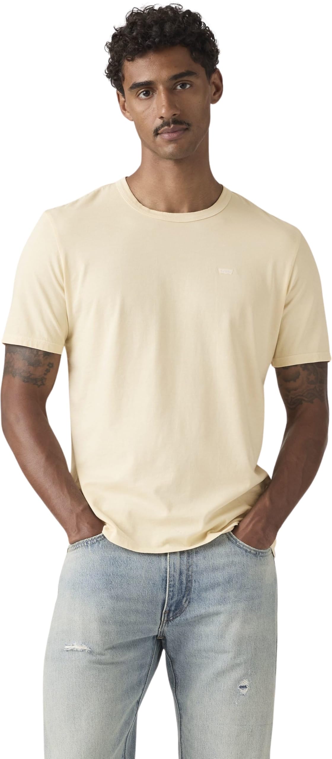 Levi's Icon Logo T-Shirt, Cream, Size Xl, Men