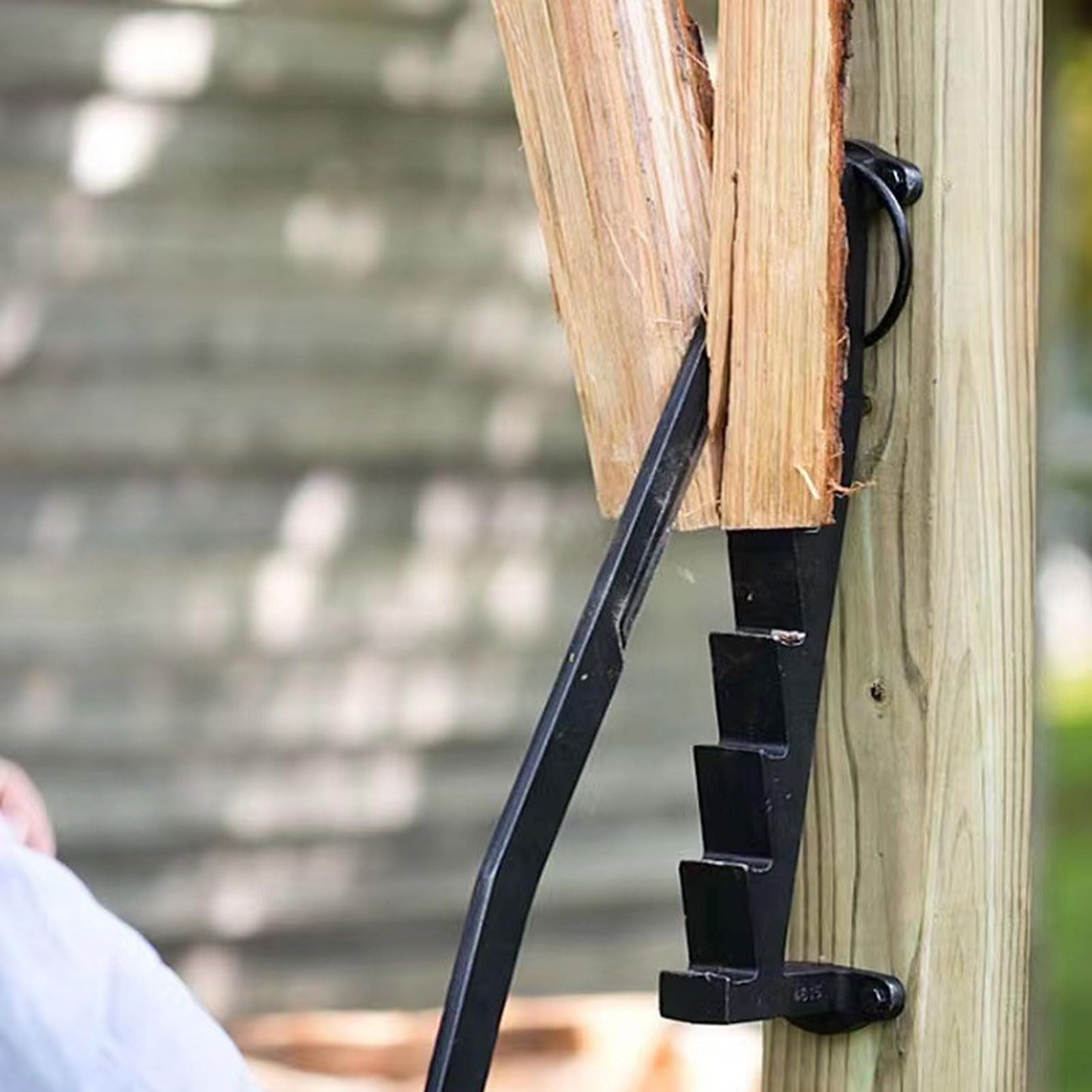 Elprico Divisor de Leña Montado en la Pared, Divisor de Troncos Manual Portátil de Acero con Alto Contenido de Carbono Divisor de Troncos de Madera Manual para el Hogar (Black)