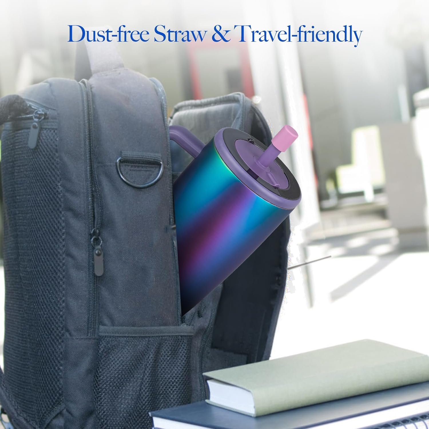 TERPINK 2 Pack Magnetic Straw Caps Compatible with BrüMate All Era and Resa Tumblers, Silicone Straw Caps Toppers Compatible with Brumate Accessories, Straw Covers Protectors BPA Free (Purple) - Image 5