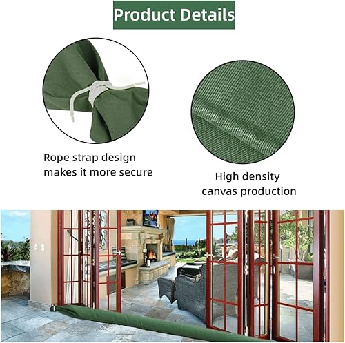 Miniatura 3 de 4 bolsas de arena de lona de 6 x 6 pulgadas de largo, bolsas de arena de lona gruesa para protección contra inundaciones con banda elástica, barrera