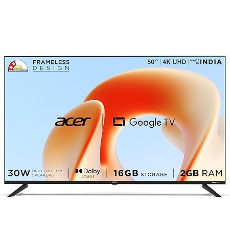 acer 126 cm (50 inches) G Plus Series 4K Ultra HD LED Smart Google TV AR50UDGGR2851AD