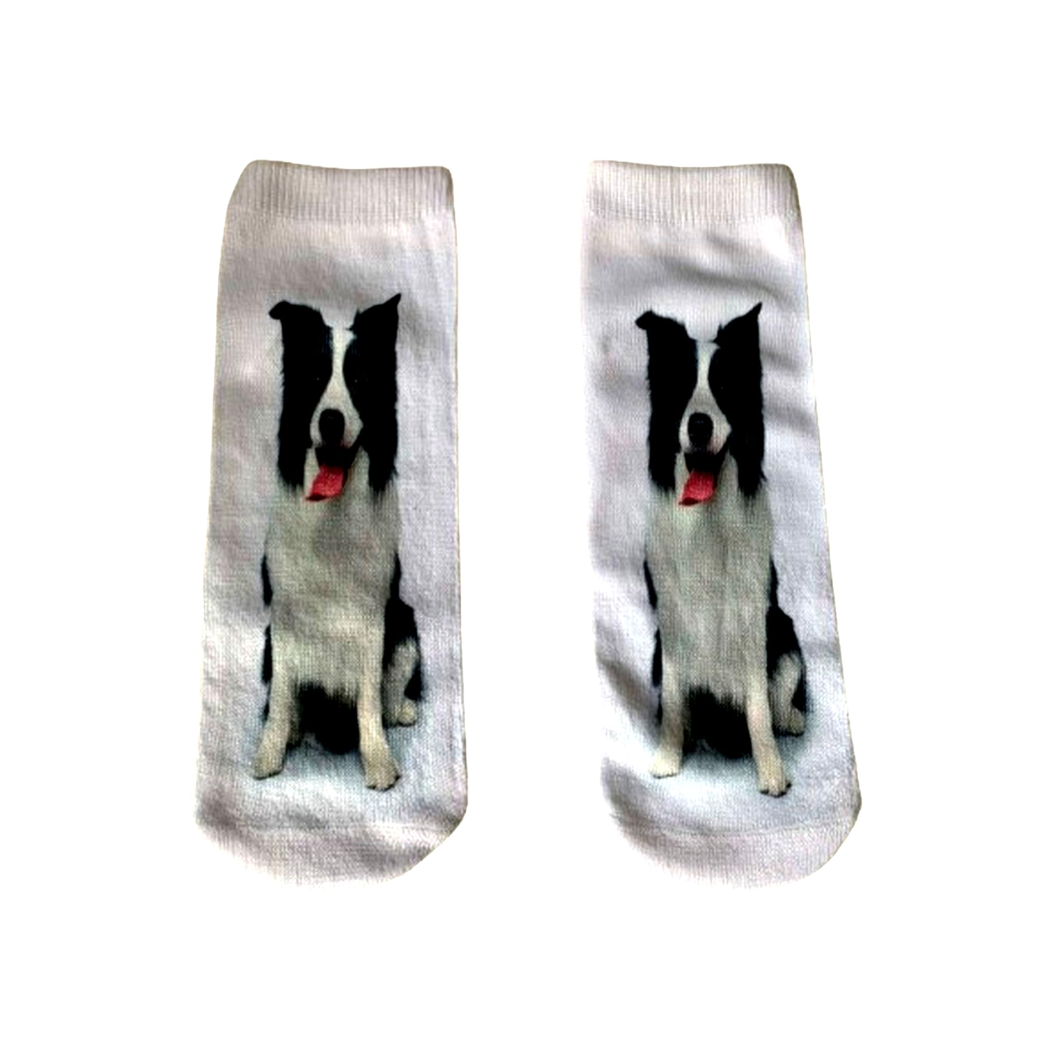Furever Gifts Unisex Multicoloured Border Collie Dog Trainer Socks One Size Polyester 1 Pair