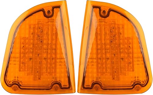 Miniatura 2 de Par de 29 luces LED ámbar delanteras PTC reemplazo de montaje para Kenworth T600 T660 K300 T300 T330 luces de señal de giro LED delanteras luces de