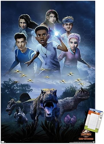 Trends International Jurassic World Camp Cretácico - Póster de pared de una hoja