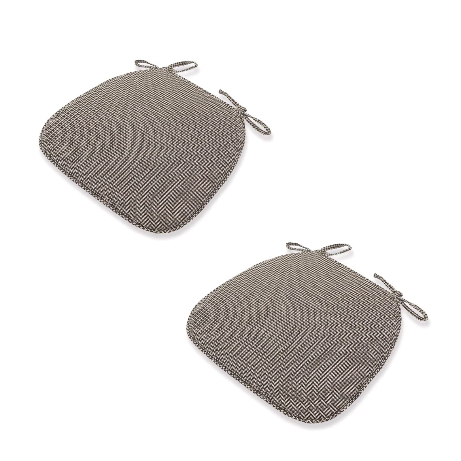 Coussins de chaise de salle à manger café en U lot de 4