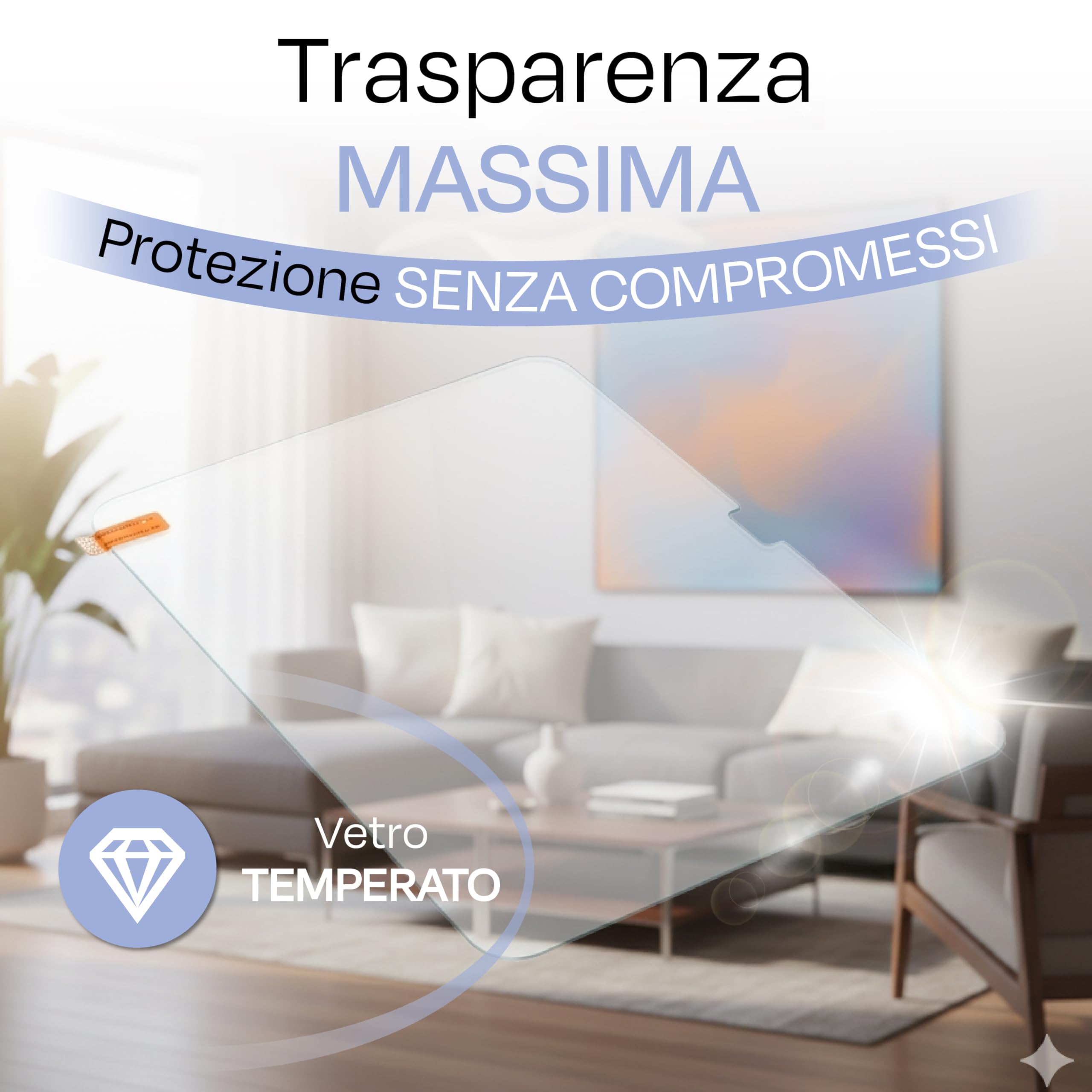 Pellicola Protettiva Vetro Temperato per iPad 10ª Generazione 10.9", Antiurto Antigraffio