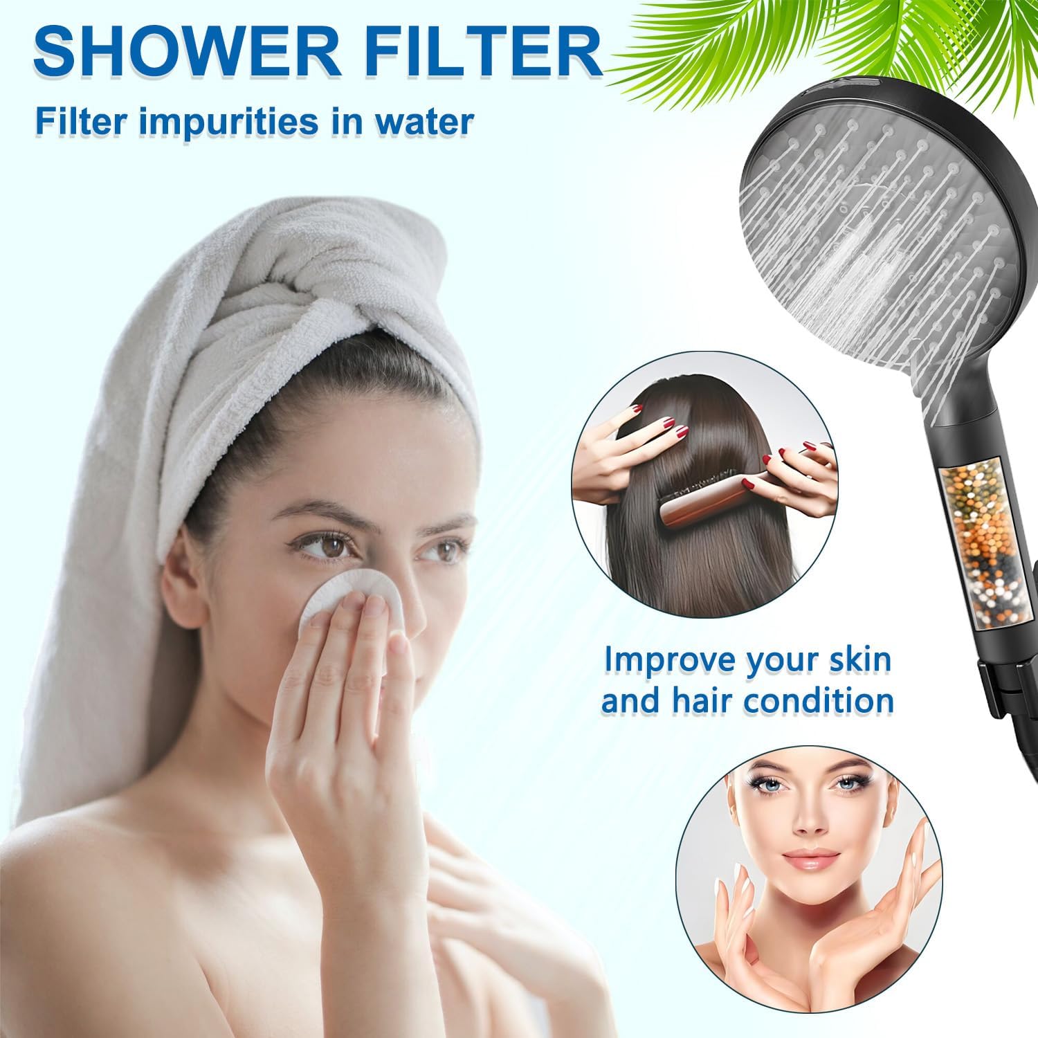 Water Filter Compatible with SR SUN RISE Handheld Shower Head | 4-Pack for Hard Water Remove Chlorine and Harmful Substances by Khotilong.