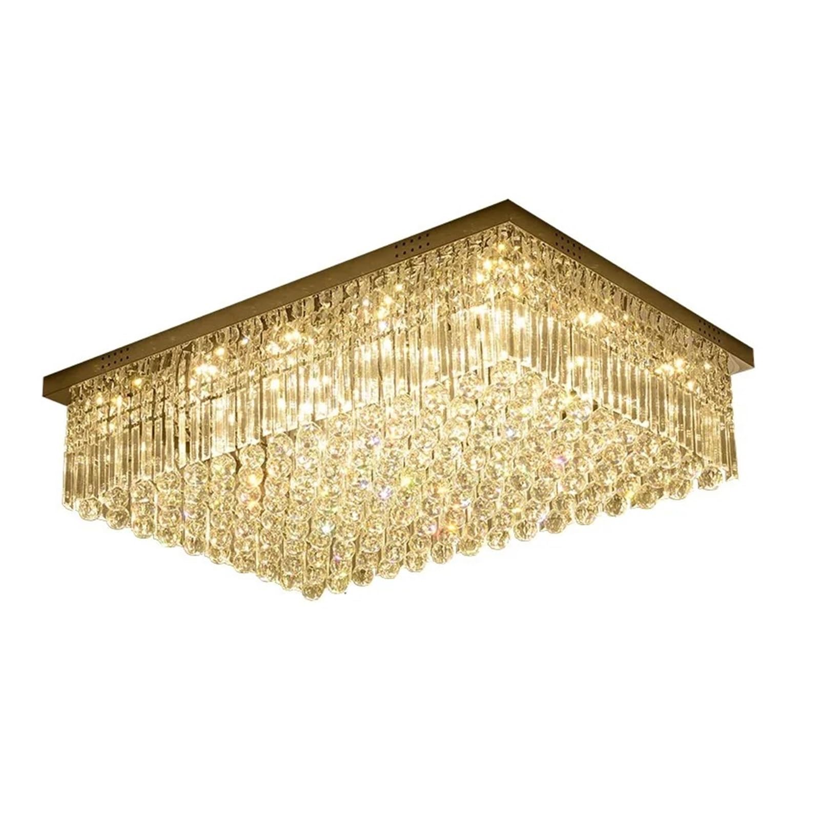 Lustre en cristal moderne de plafond pour illuminer un salon sombre avec élégance