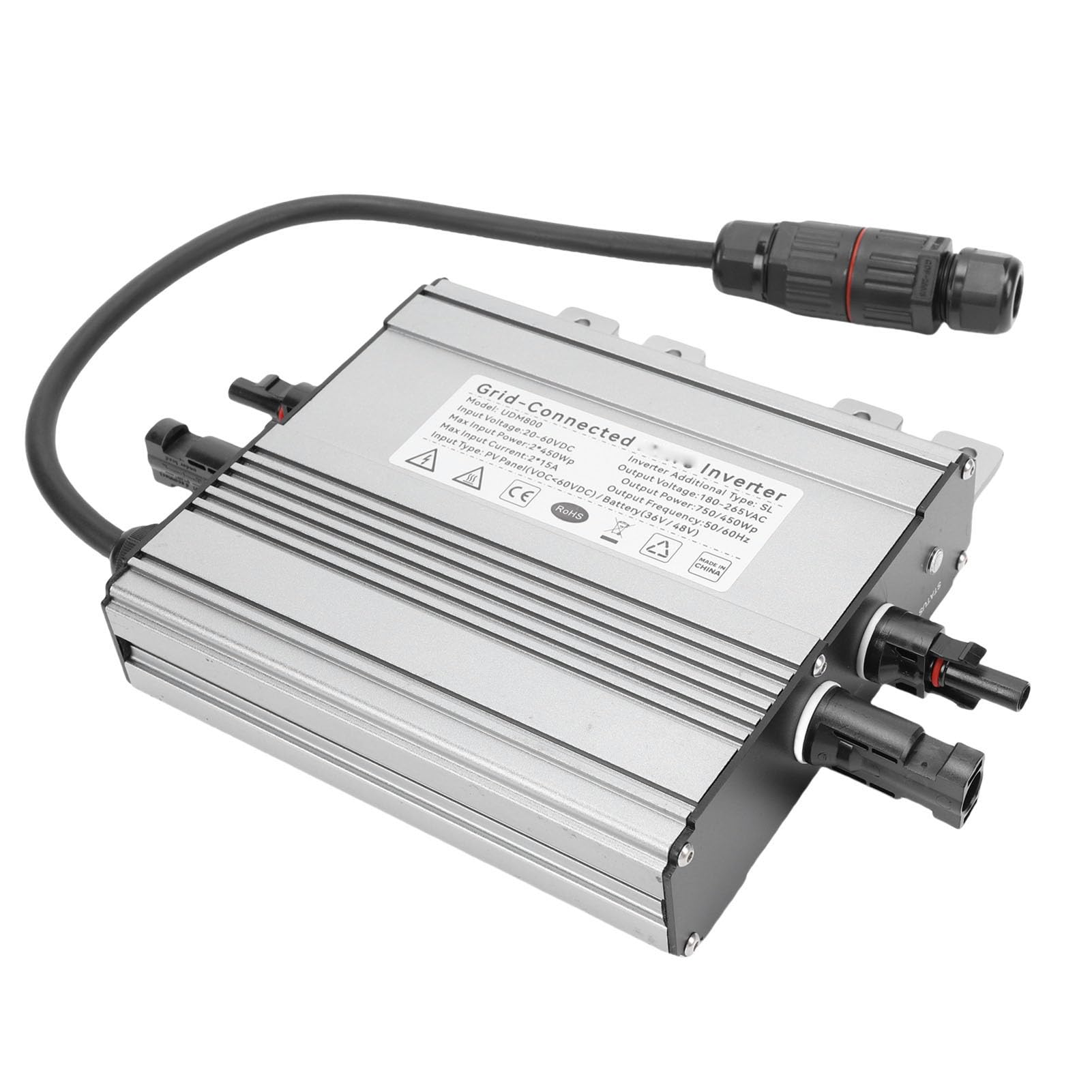 RiToEasysports inverter, inverter solare in lega di alluminio per centrali elettriche da balcone, IP65 impermeabile, prestazioni efficienti con monitoraggio remoto