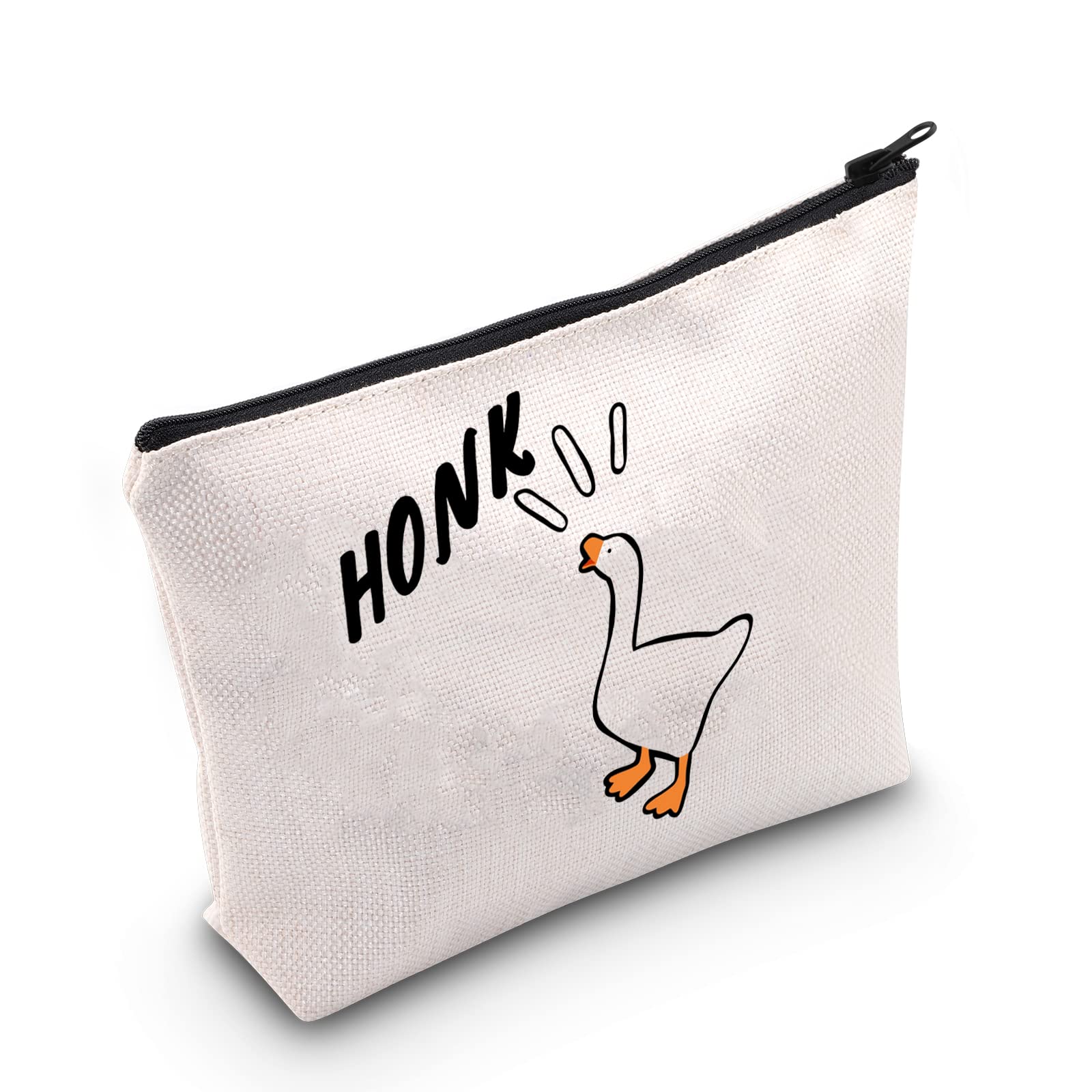 TSOTMO Goose Honk Zipper Pouch Untitled Goose Game Gift Funny Goose Meme Gift Idea Cute Goose Bird Animal Bag Present Honk Cosmetic Bag Gift For Goose Lover (HONK)