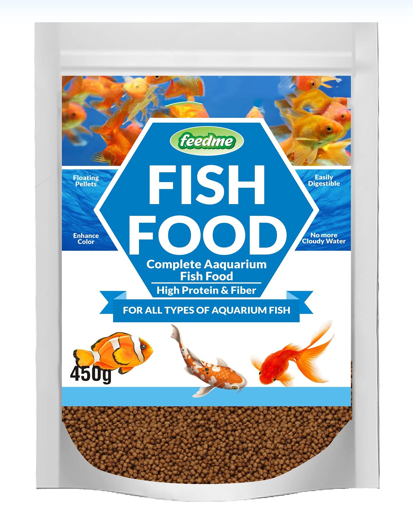 Buy Feedme Complete Aquarium Fish Food Pellet High Protein & Fiber for