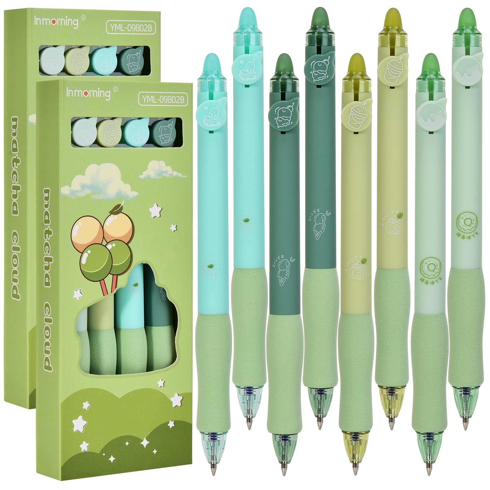 Linkgood 6 Stück Radierbare Kugelschreiber, Erasable Pen Set, Tiermotive, Thermochromatint, Cartoon Löschbarer Stift, Gelschreiber Radierbar für Studenten Geschenk, Schul Bürobedarf (0,7mm, Blau)