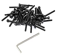 Vista 163 de iexcell Juego de 50 tornillos M4 x 20/25/30/35/40 de acero de aleación de grado 12.9, acabado de óxido negro