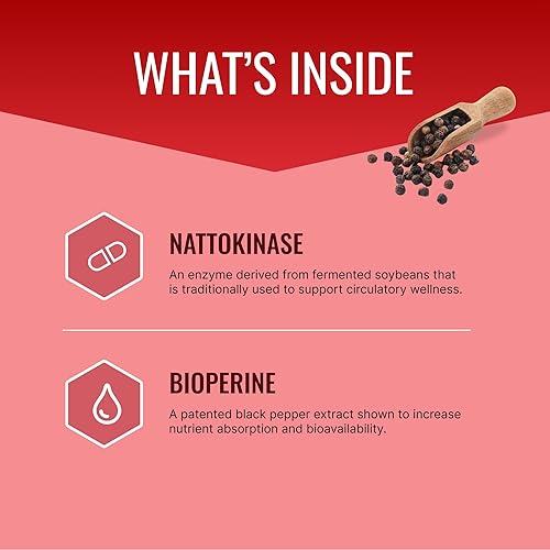 Miniatura 3 de Approved Science Nattokinase - 4,000 FU - 200 mg - Libre de vitamina K2 - Contiene BioPerine - Suministro de un mes - Vegano, sin OMG - 60 cápsulas