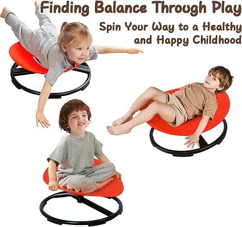 Miniatura 4 de Silla sensorial para niños, asiento giratorio para niños sensoriales, mejora la coordinación física, silla tambaleante para aliviar el mareo por