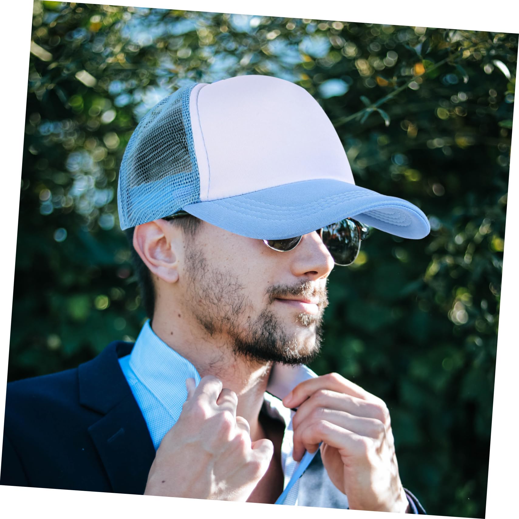 Toyvian Gorra de Béisbol Mesh para Sublimación Gorra DIY Ligera y Transpirable para Hombre Paquete de Unidades para Actividades