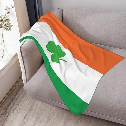 Miniatura 5 de 1 manta de bandera irlandesa, manta de forro polar suave para cama, manta ligera para sofá de 50 x 40 pulgadas, bonita decoración del hogar