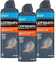 Lotrimin AF Athlete's Foot Liquid Spray 2% Miconazole Nitrate - Clinically Proven Relief for Itchy Cracked Feet, 4.6oz Pack of 3
