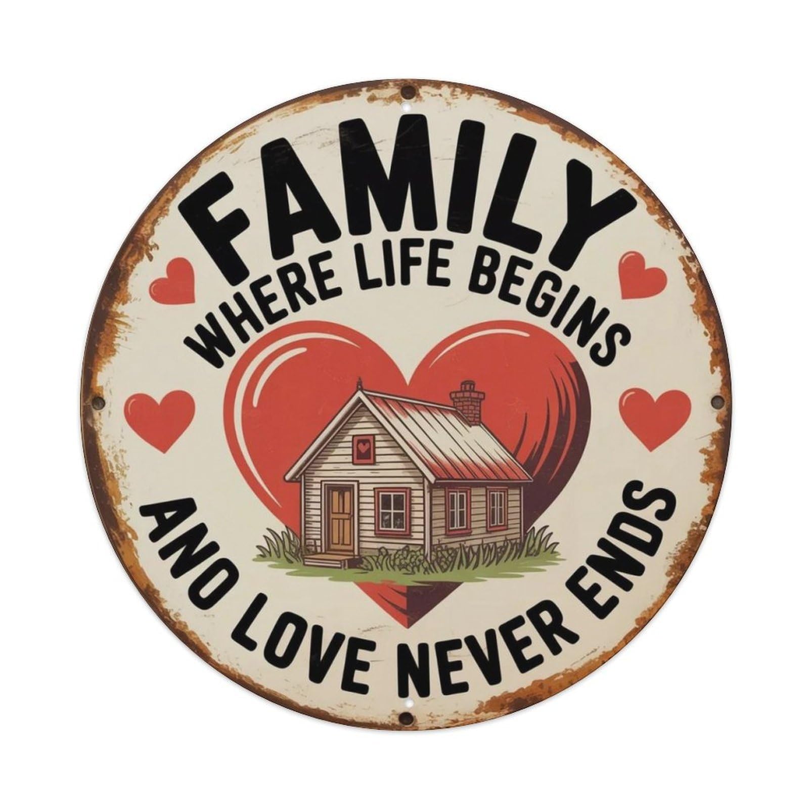 Family Quote Metal Tin Sign Plaque