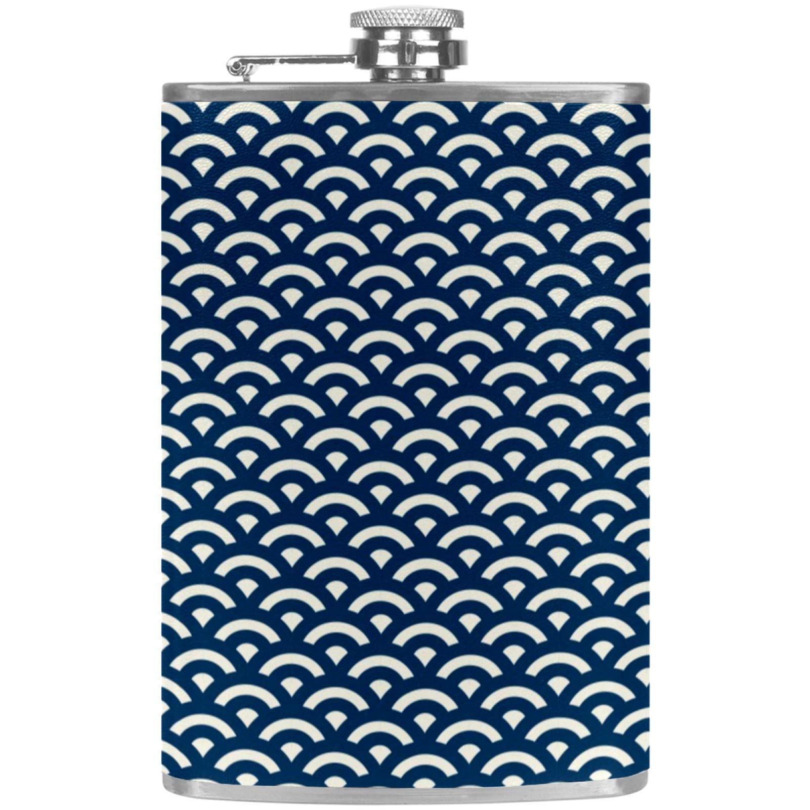 Flasque à whisky de poche en cuir avec entonnoir compact pour le camping
