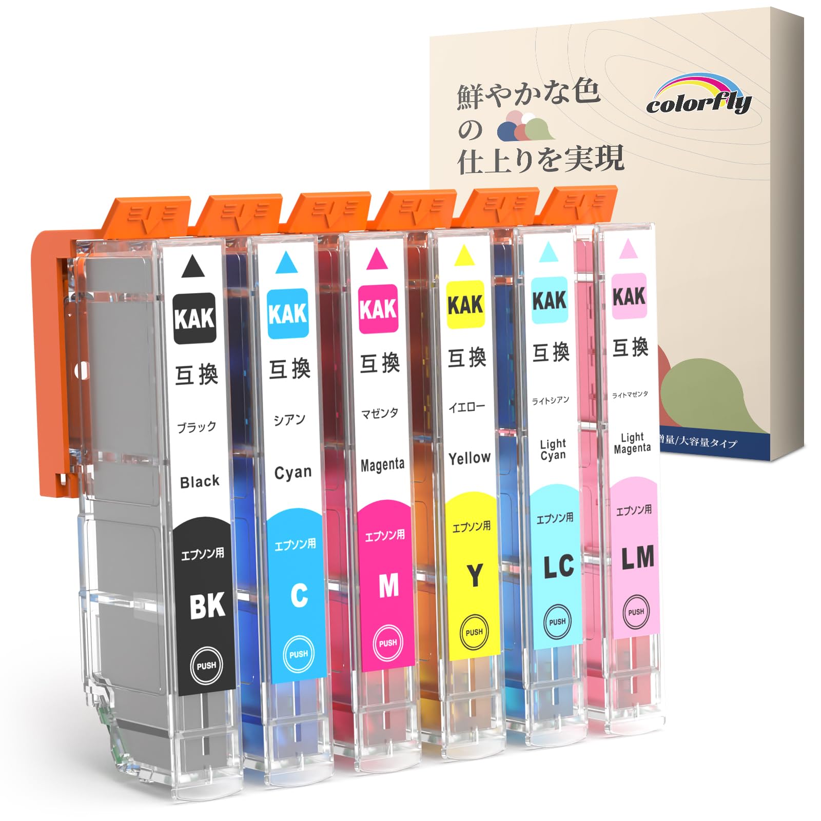 Amazon.co.jp: エプソン用 KAK カキゴオリ KAK-6CL 互換 インク 6色