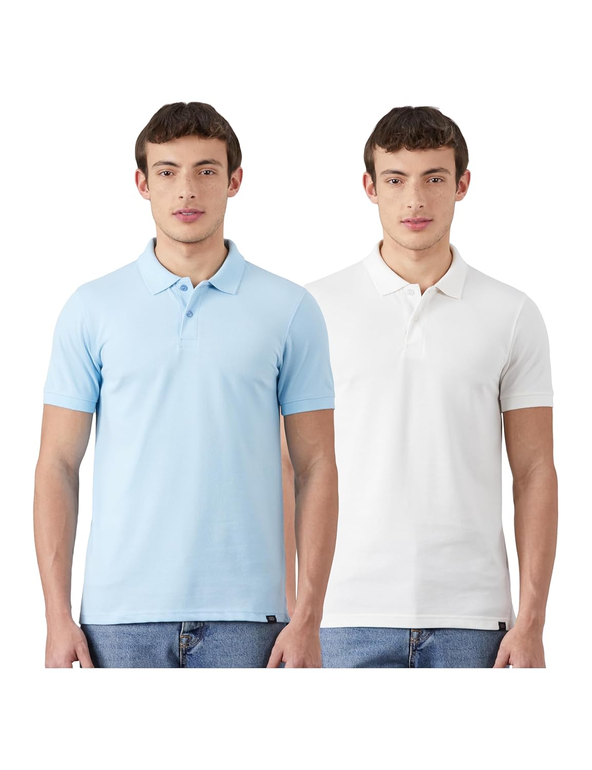 Amazon Brand – Symbol Men’s Cotton Rich Solid Polo Tshirt | Collar Tshirts | Half Sleeves | Plain-Regular Fit (Available in Plus Sizes)