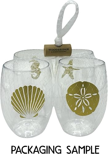 Miniatura 7 de Juego de 4 copas de vino de plástico inastillables de 16 onzas fabricadas en los Estados Unidos (Life is Better at the Lake)